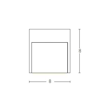Zambelis E111 - LED Kinkiet zewnętrzny LED/3W/230V 3000K IP54