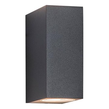 Zambelis E124 - Kinkiet zewnętrzny 2xGU10/15W/230V IP54 antracyt