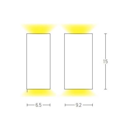 Zambelis E124 - Kinkiet zewnętrzny 2xGU10/15W/230V IP54 antracyt