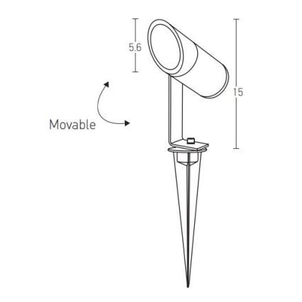 Zambelis E152 - LED Lampa zewnętrzna LED/7W/230V IP65 antracyt