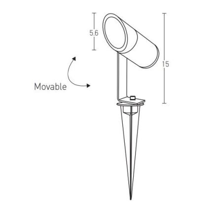 Zambelis E152 - LED Lampa zewnętrzna LED/7W/230V IP65 antracyt