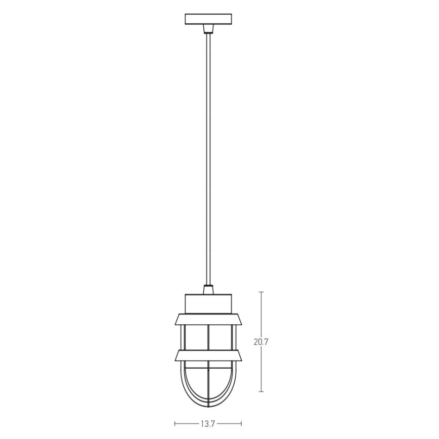 Zambelis E172 - Żyrandol zewnętrzny 1xE27/40W/230V IP54 brązowy