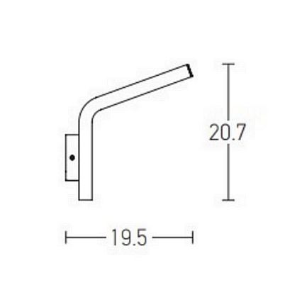 Zambelis E205 - LED zewnętrzna lampa ścienna LED/10W/230V IP54 antracyt