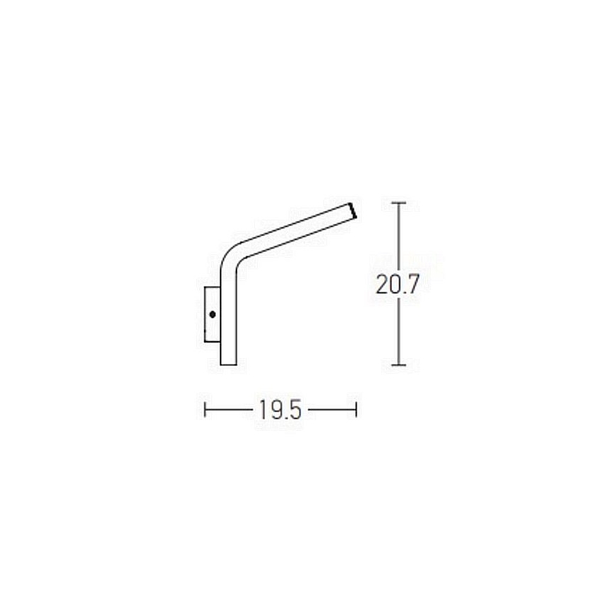 Zambelis E205 - LED zewnętrzna lampa ścienna LED/10W/230V IP54 antracyt