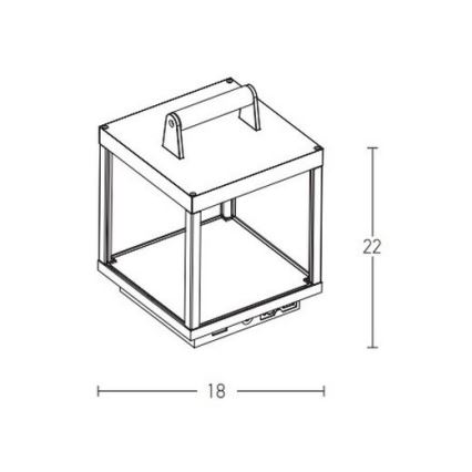 Zambelis E218 - LED regulowane światło zewnętrzne LED/5W/5V IP54 czarne