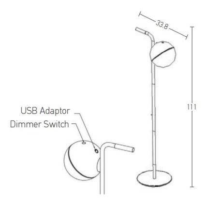 Zambelis E232 - LED Lampa zewnętrzna ściemnialna LED/1,5W/5V IP54 czarne