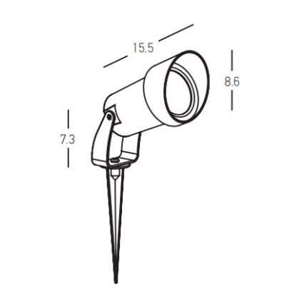 Zambelis E310 - Lampa zewnętrzna 1xGU10/7W/230V IP54