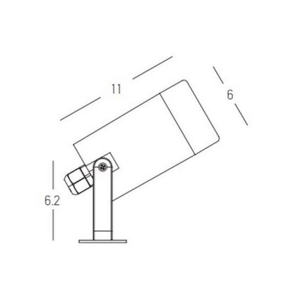 Zambelis E311 - Lampa zewnętrzna 1xGU10/7W/230V IP54