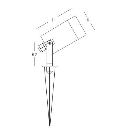 Zambelis E312 - Lampa zewnętrzna 1xGU10/7W/230V IP54