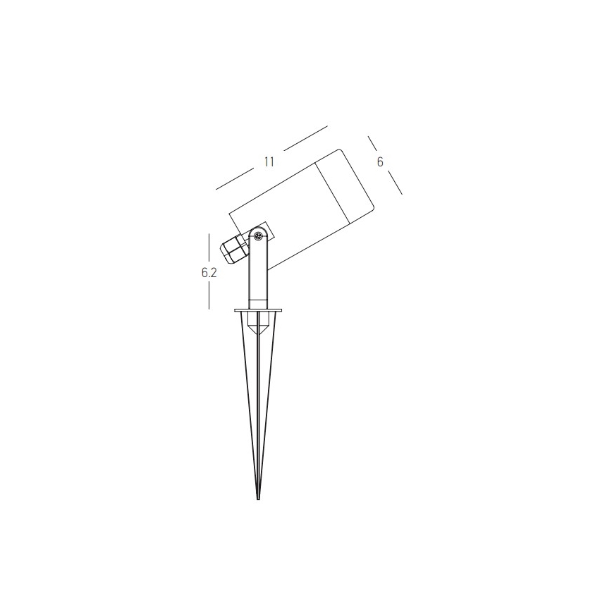 Zambelis E312 - Lampa zewnętrzna 1xGU10/7W/230V IP54