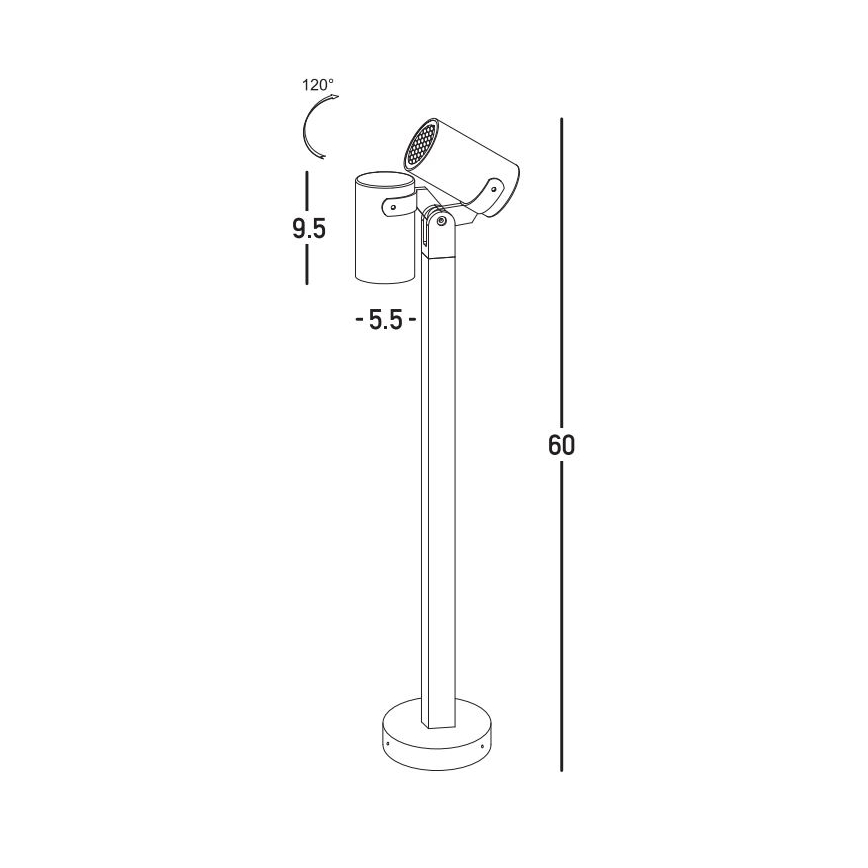 Zambelis E325 - Lampa zewnętrzna 1xGU10/15W/230V IP54 antracyt