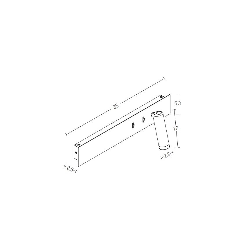 Zambelis H52 - LED Kinkiet LED/3W + LED/10W/230V białe