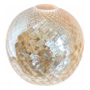 Zamienne szkło do lampy stołowej E27, śr. 17 cm, dymno-beżowe