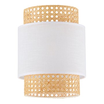 Zamienny abażur do lampy stołowej i żyrandola BOHO E27 śr. 20 cm rattan/biały