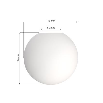 Zamienny klosz do żyrandola SOMA E14 Ø 14 cm, biały