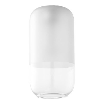 Zamienny szklany klosz do żyrandola MARCO E27, Ø 14 cm, przezroczysty/biały