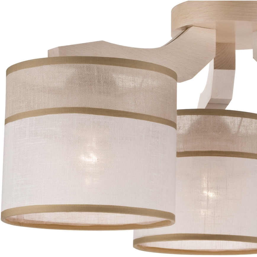 Klosz zamienny do żyrandoli, lamp stołowych oraz kinkietów ANDREA E27 śr. 16 cm beżowy/szary