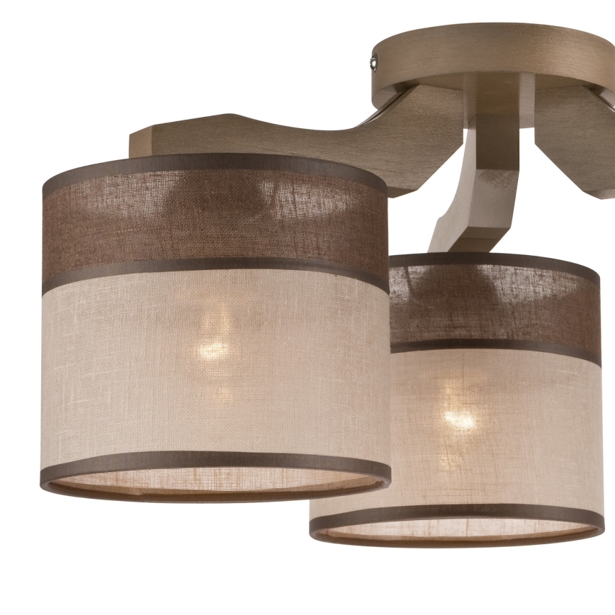Klosz zamienny do żyrandoli, lamp podłogowych oraz kinkietów ANDREA E27 śr. 16 cm brązowy/beżowy