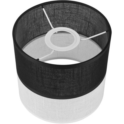 Klosz zamienny do żyrandoli, kinkietów oraz lamp stołowych ANDREA E27 śr. 16 cm czarny/biały