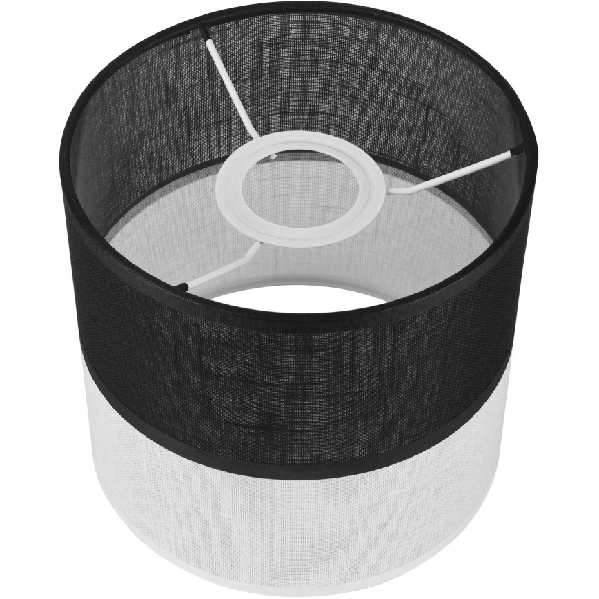 Klosz zamienny do żyrandoli, kinkietów oraz lamp stołowych ANDREA E27 śr. 16 cm czarny/biały