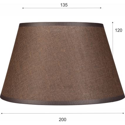 Klosz zamienny do żyrandoli i kinkietów ANTONIO E14 120x200 mm brązowy