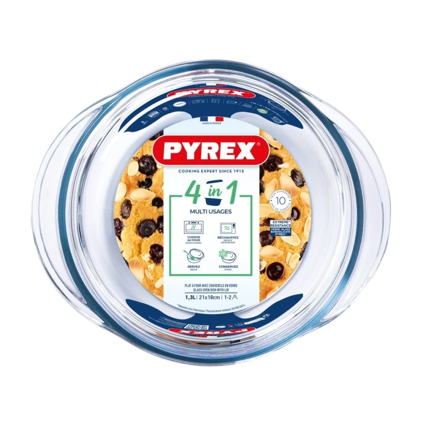 Żaroodporne naczynie do zapiekania z pokrywką PYREX 1,3 l