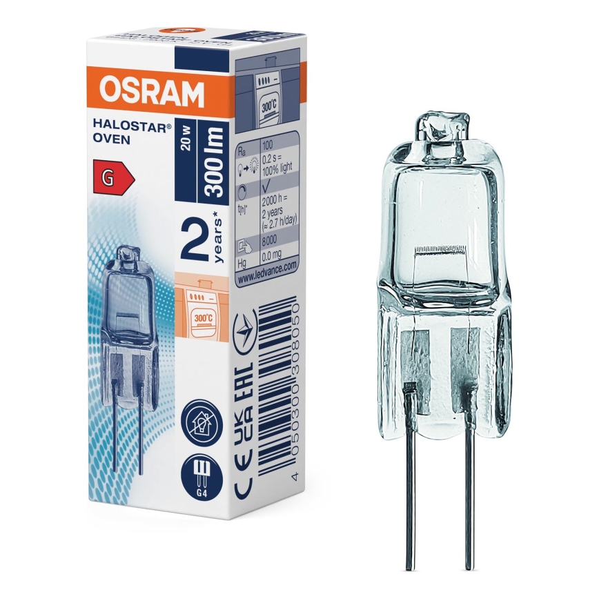 Żarówka do piekarnika HALOSTAR G4/20W/12V 2700K - Osram