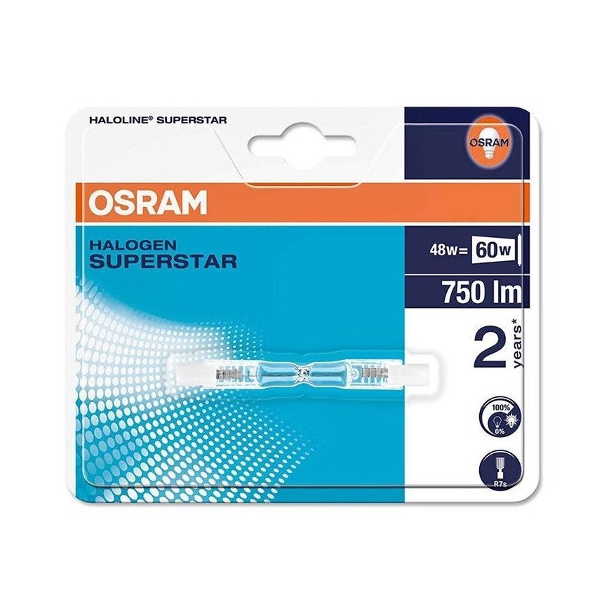 Żarówka halogenowa HALOLINE R7s/48W/230V 2900K - Osram 75 mm