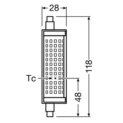 Żarówka LED ściemnialna R7s/18,2W/230V 2700K 118 mm - Osram