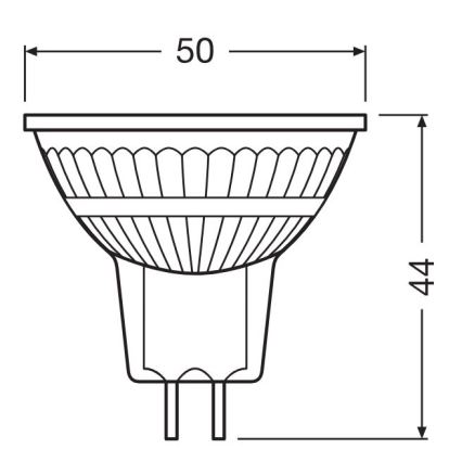 Żarówka LED ściemnialna GU5,3/3,4W/230V 2700K CRI 90 - Osram