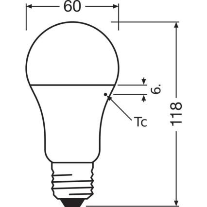 Żarówka LED A60 E27/13W/230V 3000K - Osram