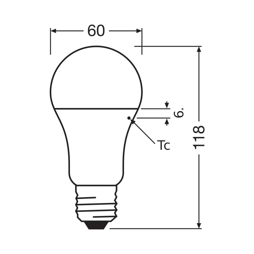 Żarówka LED A60 E27/13W/230V 3000K - Osram