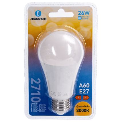 Žarówka LED A60 E27/26W/230V 3000K - Aigostar