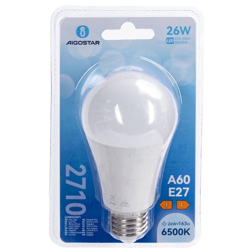 Żarówka LED A60 E27/26W/230V 6500K - Aigostar