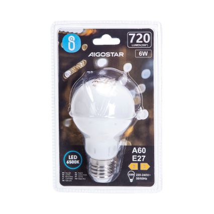 Žarówka LED A60 E27/6W/230V 6500K 330° - Aigostar