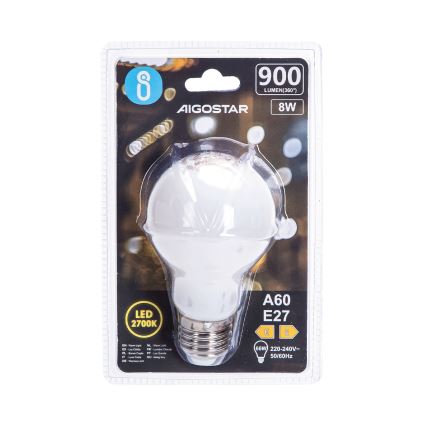 Żarówka LED A60 E27/8W/230V 330° 2700K - Aigostar