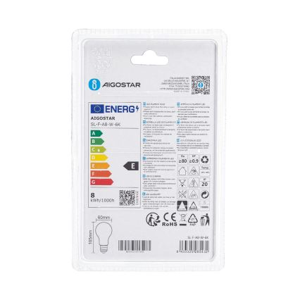 Żarówka LED A60 E27/8W/230V 330° 6500K - Aigostar