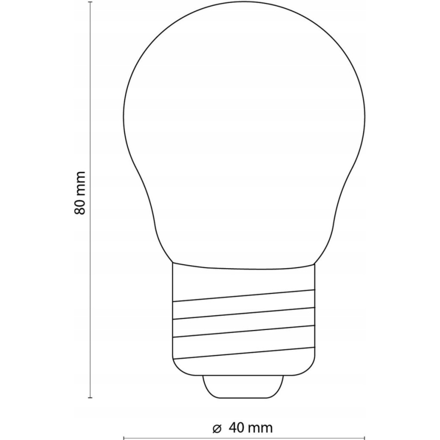 Żarówka LED AMBER G45 E27/4,5W/230V 2200K