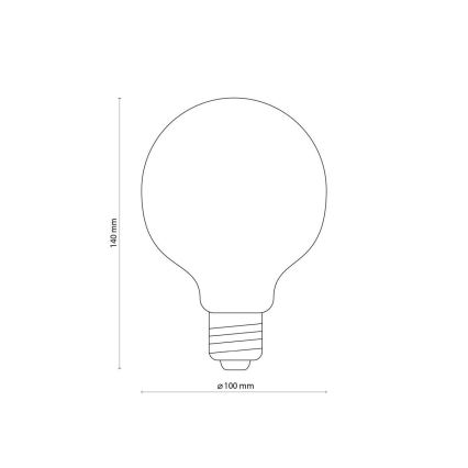 Żarówka LED AMBER G95 E27/6,5W/230V 3200K