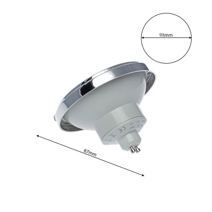Żarówka LED AR111 GU10/12W/230V 4000K 24°