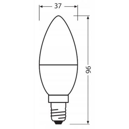 Żarówka LED z recyklingowanego plastiku B40 E14/4,9W/230V 2700K - Ledvance