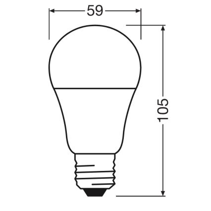 Żarówka LED CLASSIC A60 E27/8W/230V 2700K - Ledvance