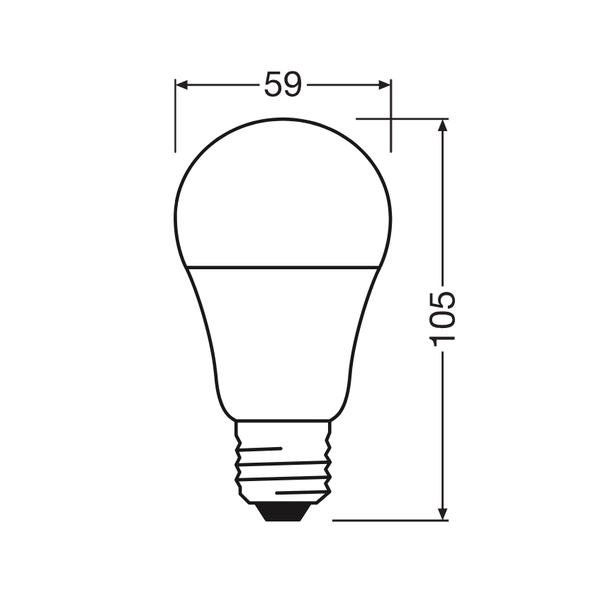 Żarówka LED CLASSIC A60 E27/8W/230V 2700K - Ledvance