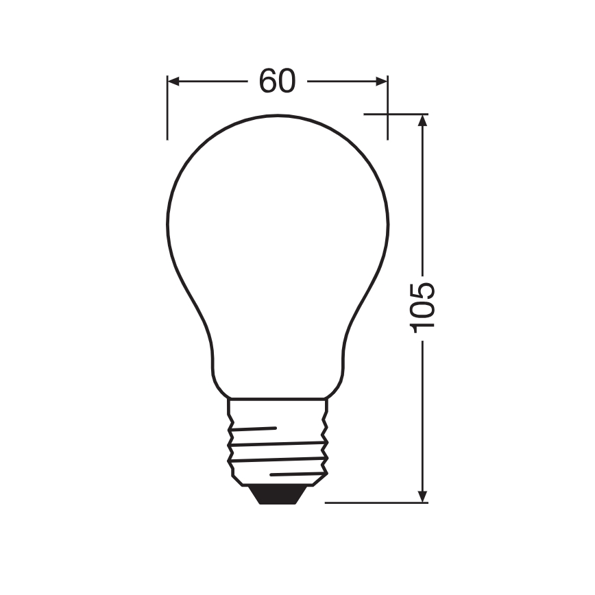 Žarówka LED CLASSIC FILAMENT A60 E27/7,2W/230V 2700K - Ledvance