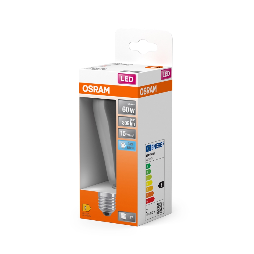 Żarówka LED CLASSIC FILAMENT E27/6,5W/230V 4000K - Osram