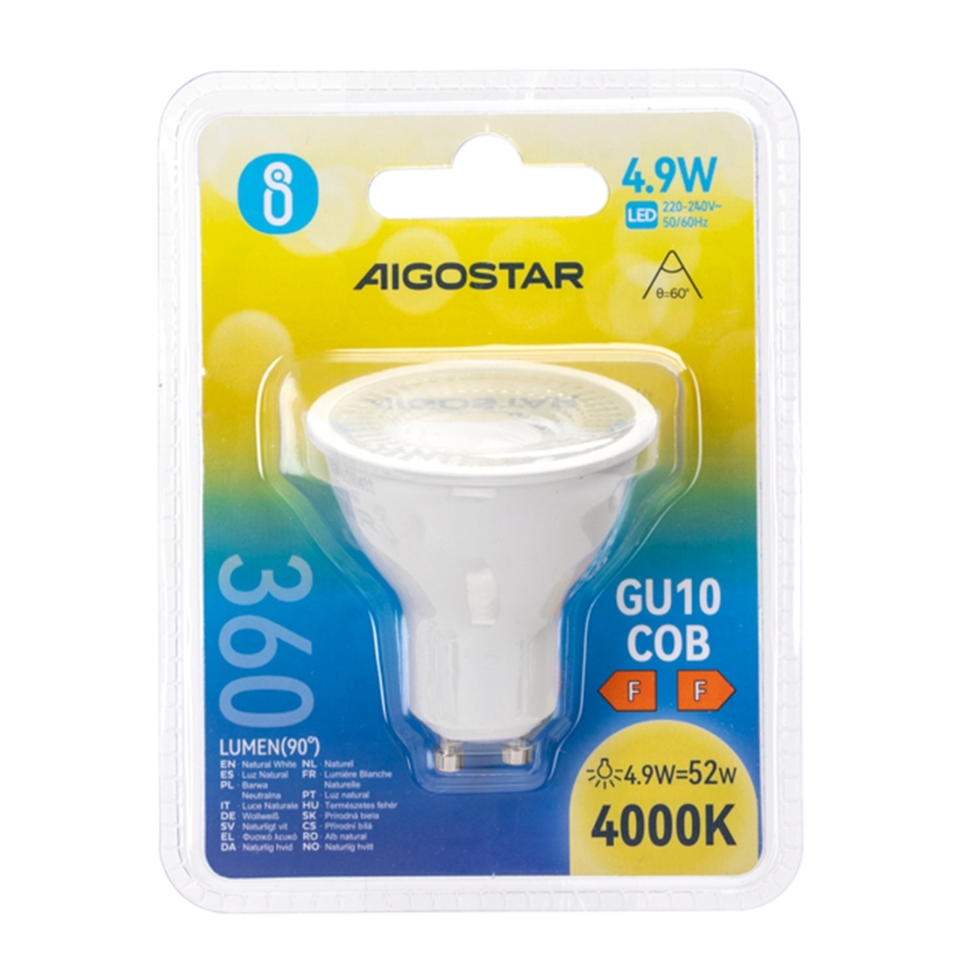 Žarówka LED COB GU10/4,9W/230V 4000K - Aigostar