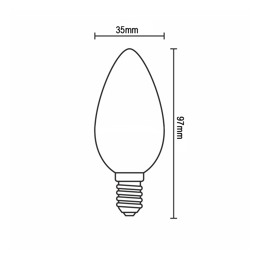 Žarówka LED filament C37 E14/6W/230V 3000K