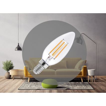 Żarówka LED FILAMENT C37 E14/6W/230V 4000K
