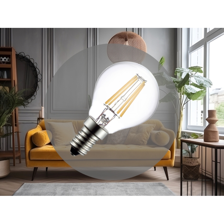 Żarówka LED filament G45 E14/6W/230V 4000K
