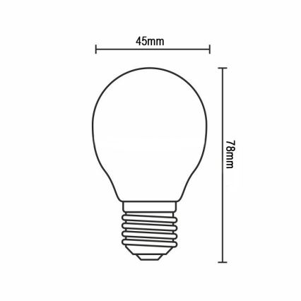 Żarówka LED filament G45 E14/6W/230V 4000K